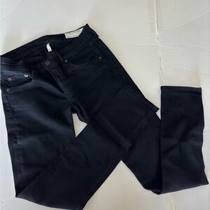 rag & bone Women's Dark Black Skinny Jeans